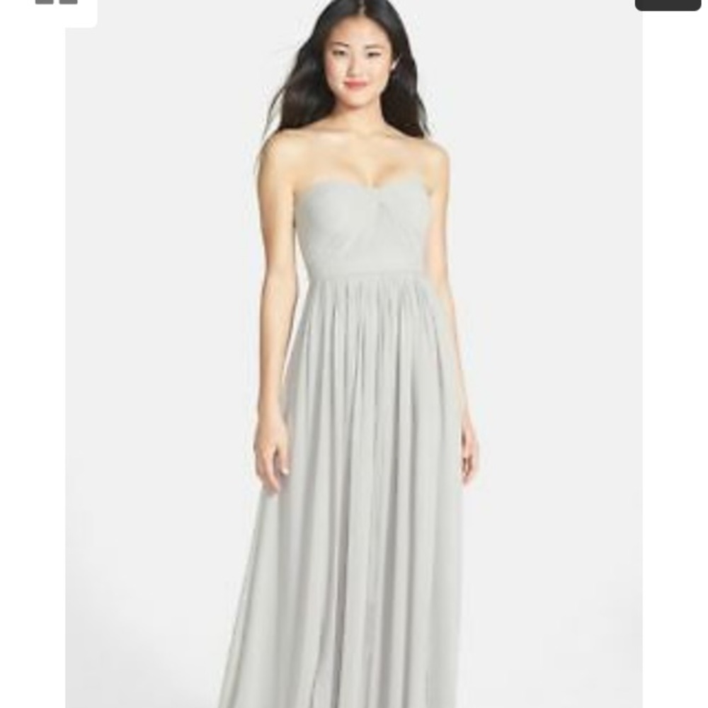 Dove Gray Jenny Yoo Aidan Convertible Chiffon Gown